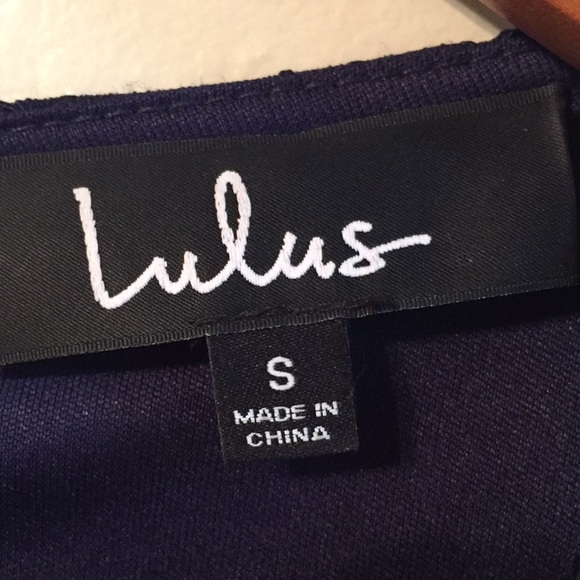 Lulu’s Navy Lace Ruffle Midi Dress - Picture 8 of 12